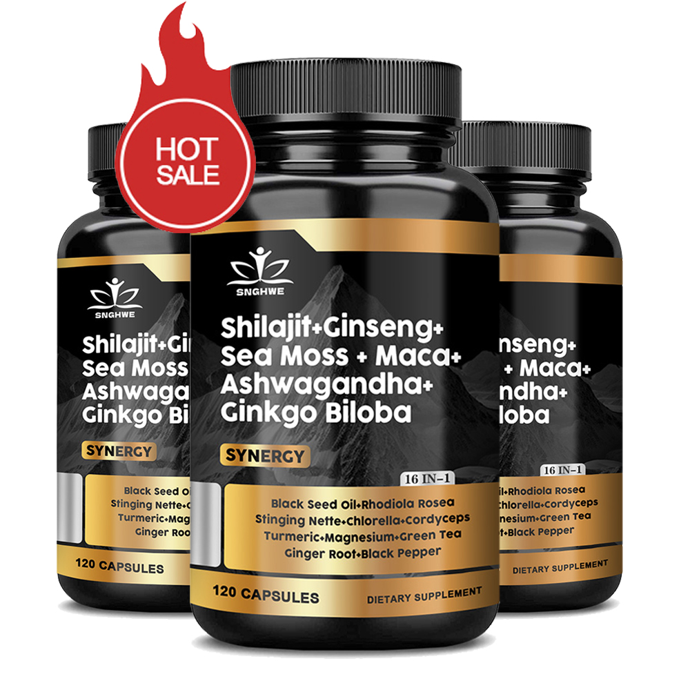 Ginger Tea - Suplementy Shilajit z żeń-szeniem, mchem morskim,
